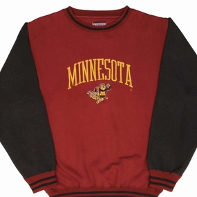VINTAGE NCAA MINNESOTA GOLDEN GOPHERS EMBROIDERED SWEATSHIRT 1990S SIZE MEDIUM Comfort Piece Unique