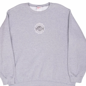 Active Comfort VINTAGE NIKE ATHLETICS LEATHER PATCH GREY SWEATSHIRT 1990S XL MADE IN USA