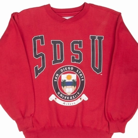 VINTAGE SDSU SAN DIEGO STATE UNIVERSITY SWEATSHIRT 1990S MEDIUM Contrast Trim