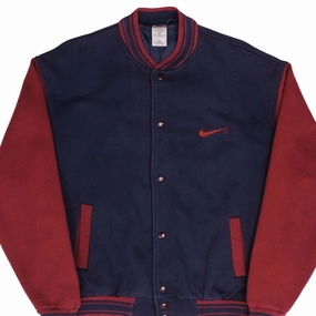 VINTAGE NIKE CLASSIC SWOOSH VARSITY JACKET 1990S SIZE XL suitable for offline stores suitable for video shooting