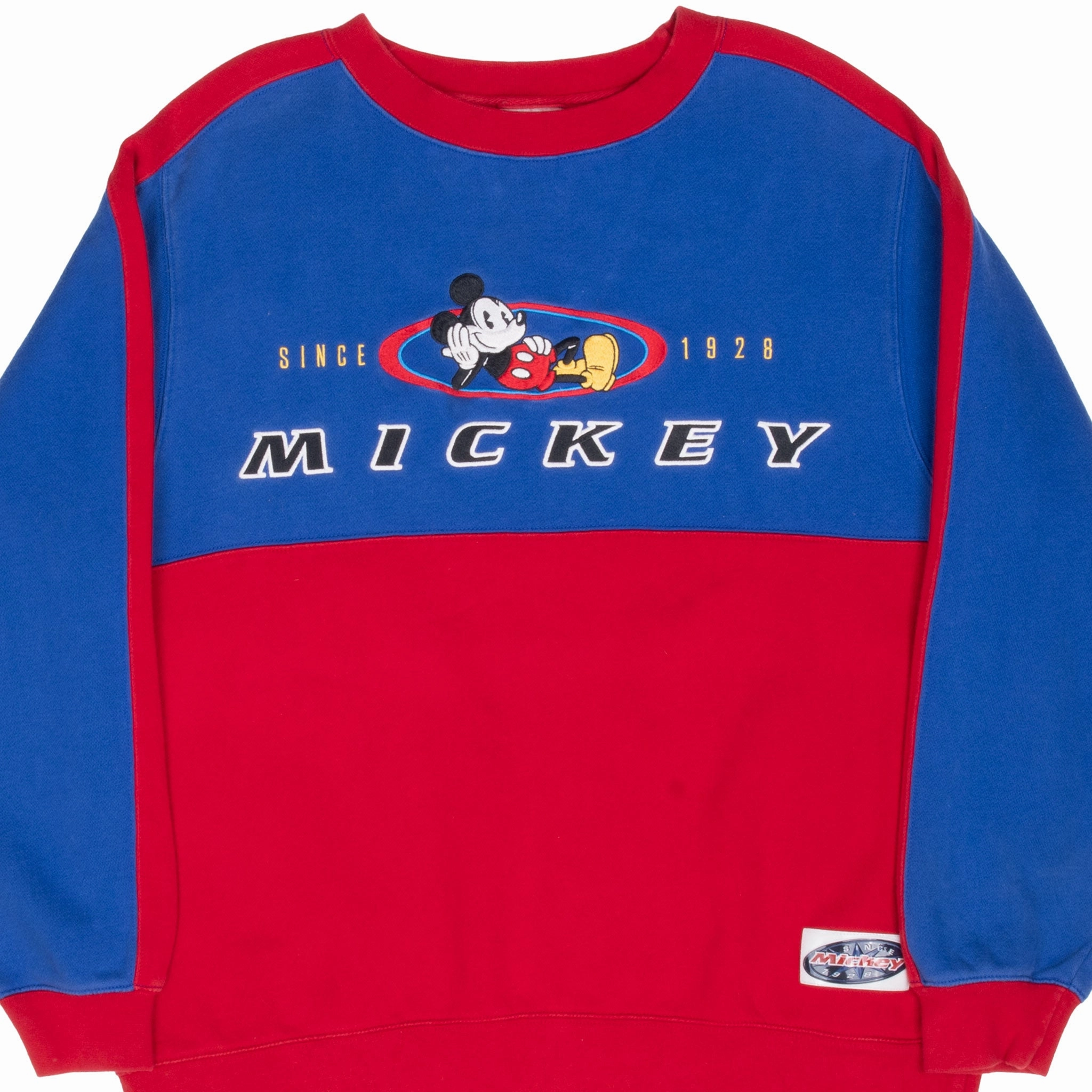 VINTAGE DISNEY MICKEY MOUSE EMBROIDERED SWEATSHIRT 1990S MEDIUM Trendy Basics Timeless Active