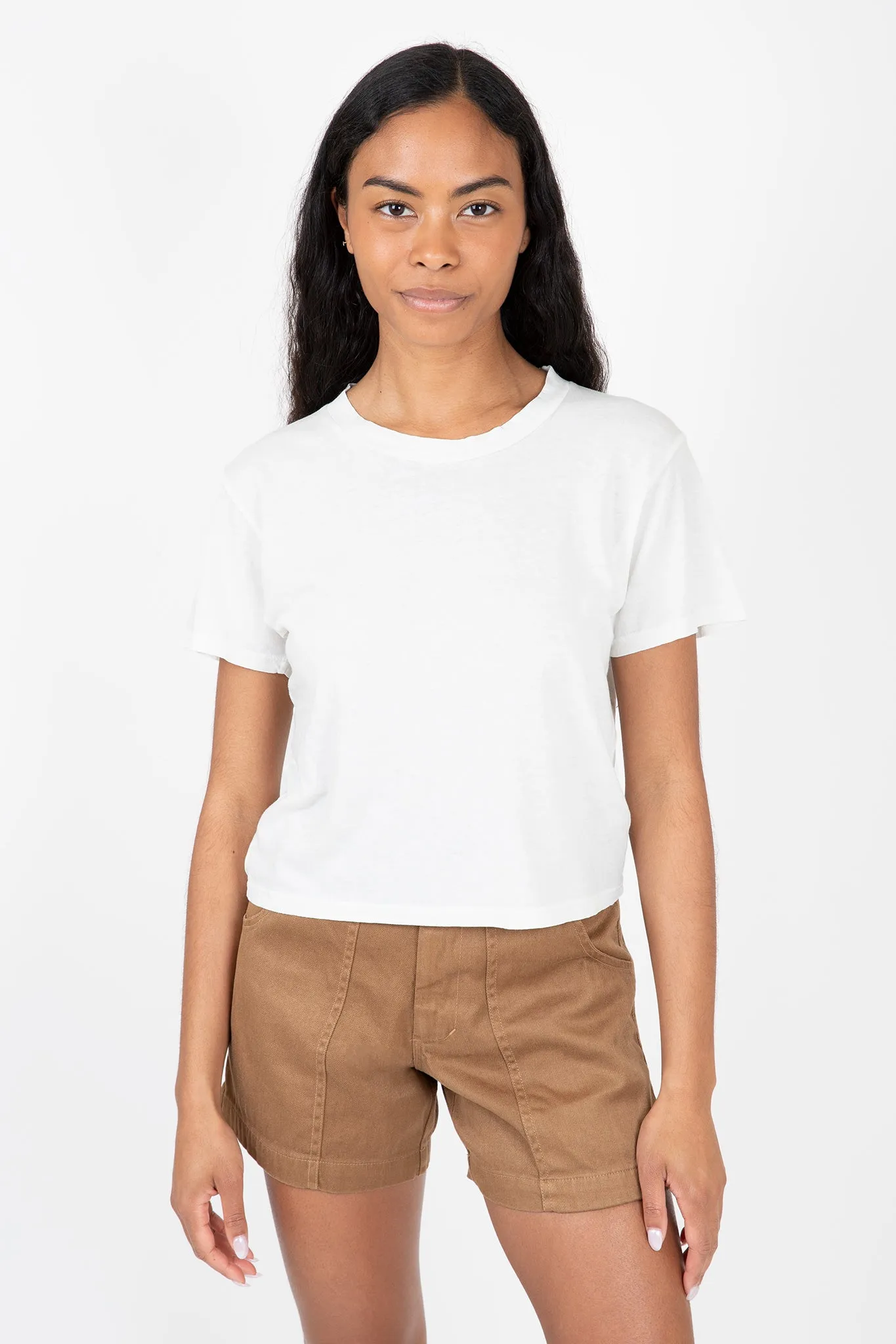 Cropped Ojai Tee Stretch Fit Design ReinforcedNeckline