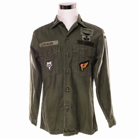 VINTAGE US ARMY SATEEN UTILITY SHIRT P-64 P64 1969 VIETNAM WAR SIZE 15 1/2 x 33 WITH PATCHES product innovation potential Cool Comfort