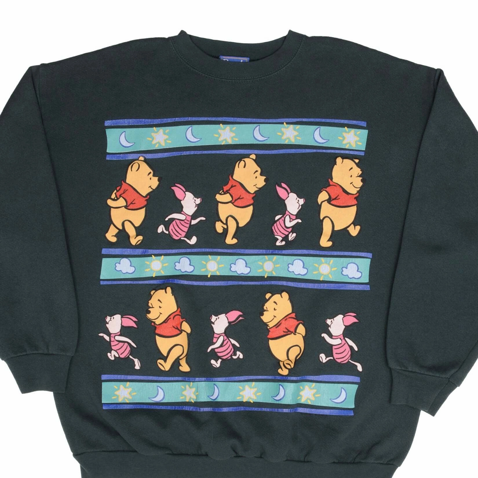 product neon energy All-Day Wear VINTAGE DISNEY WINNIE THE POOH PIGLET 1990S SWEATSHIRT SIZE XL MADE IN USA