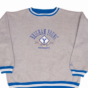 product value for money Cool Comfort VINTAGE BYU BRIGHAM YOUNG UNIVERSITY COUGARS EMBROIDERED SWEATSHIRT 1990S XL