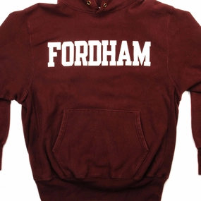 VINTAGE CHAMPION REVERSE WEAVE FORDHAM UNIVERSITY HOODIE SWEATSHIRT EARLY 1990S SIZE XL MADE IN USA Best-selling Cold Weather Wear