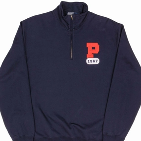 City Fit VINTAGE RALPH LAUREN P 1967 QUARTER ZIP SWEATSHIRT SIZE LARGE 1990S