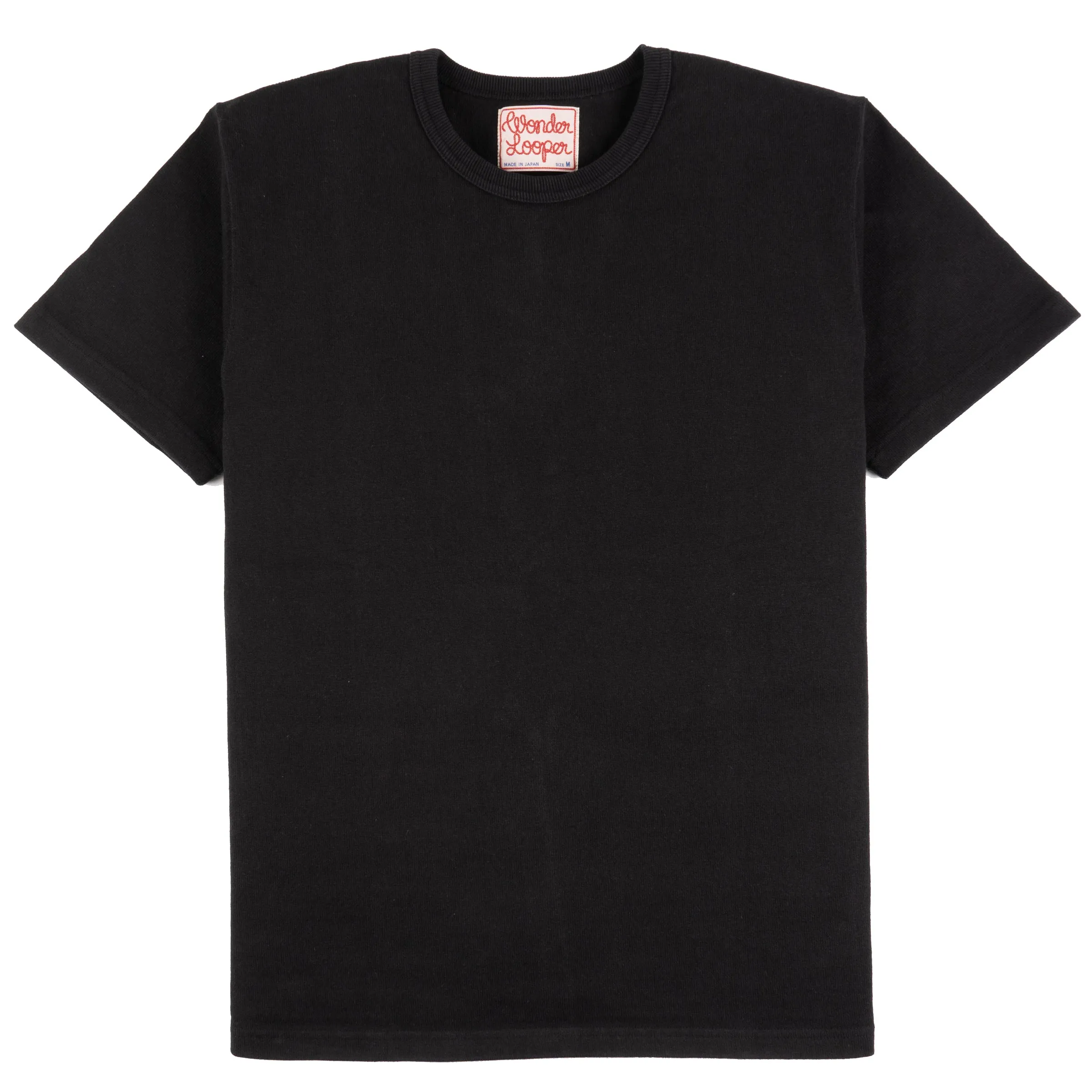 Soft Stretch Fit Crewneck T-shirt - Double Heavyweight - Black