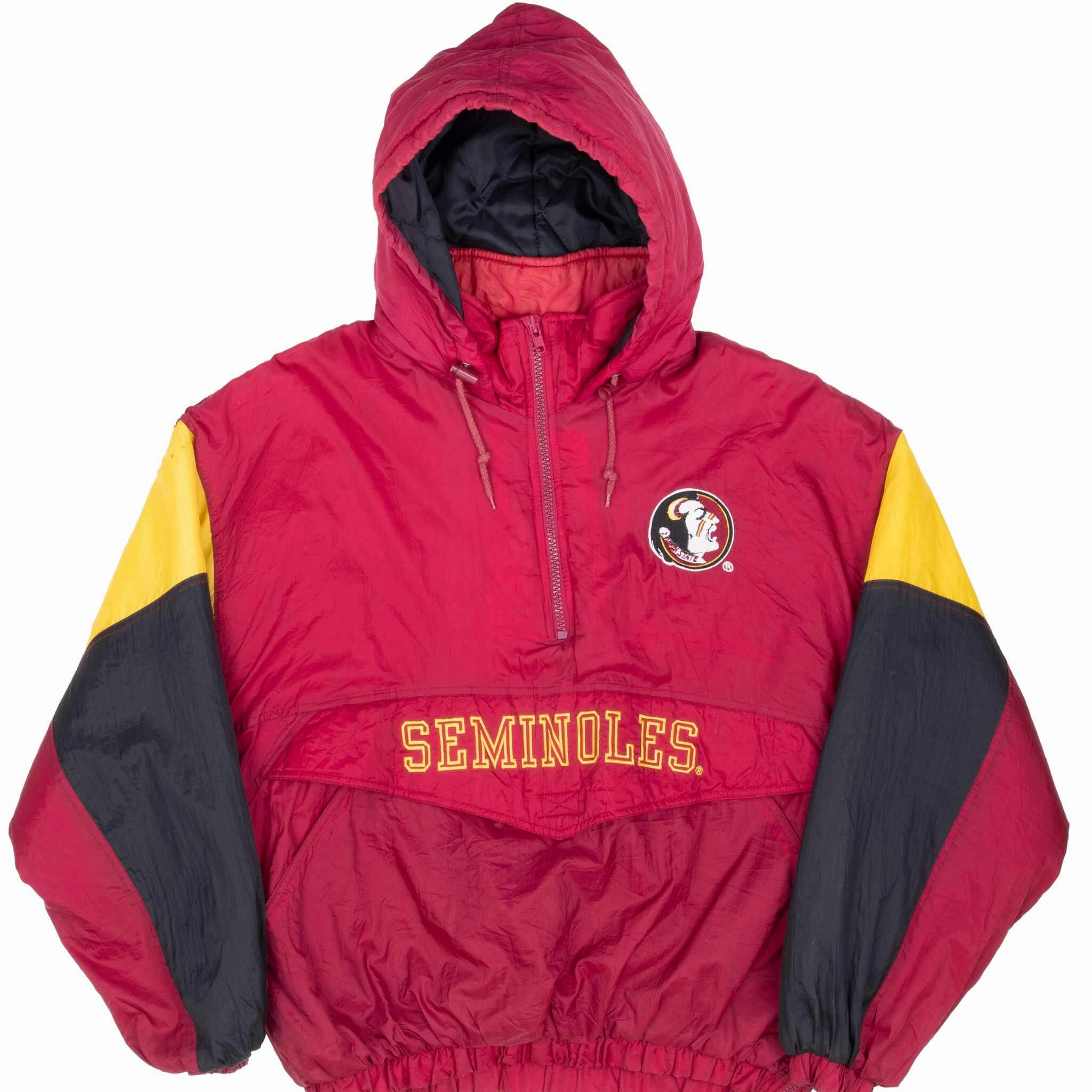 Urban Commute VINTAGE NCAA FLORIDA STATE SEMINOLES HEAVY PULLOVER JACKET XL 1990S