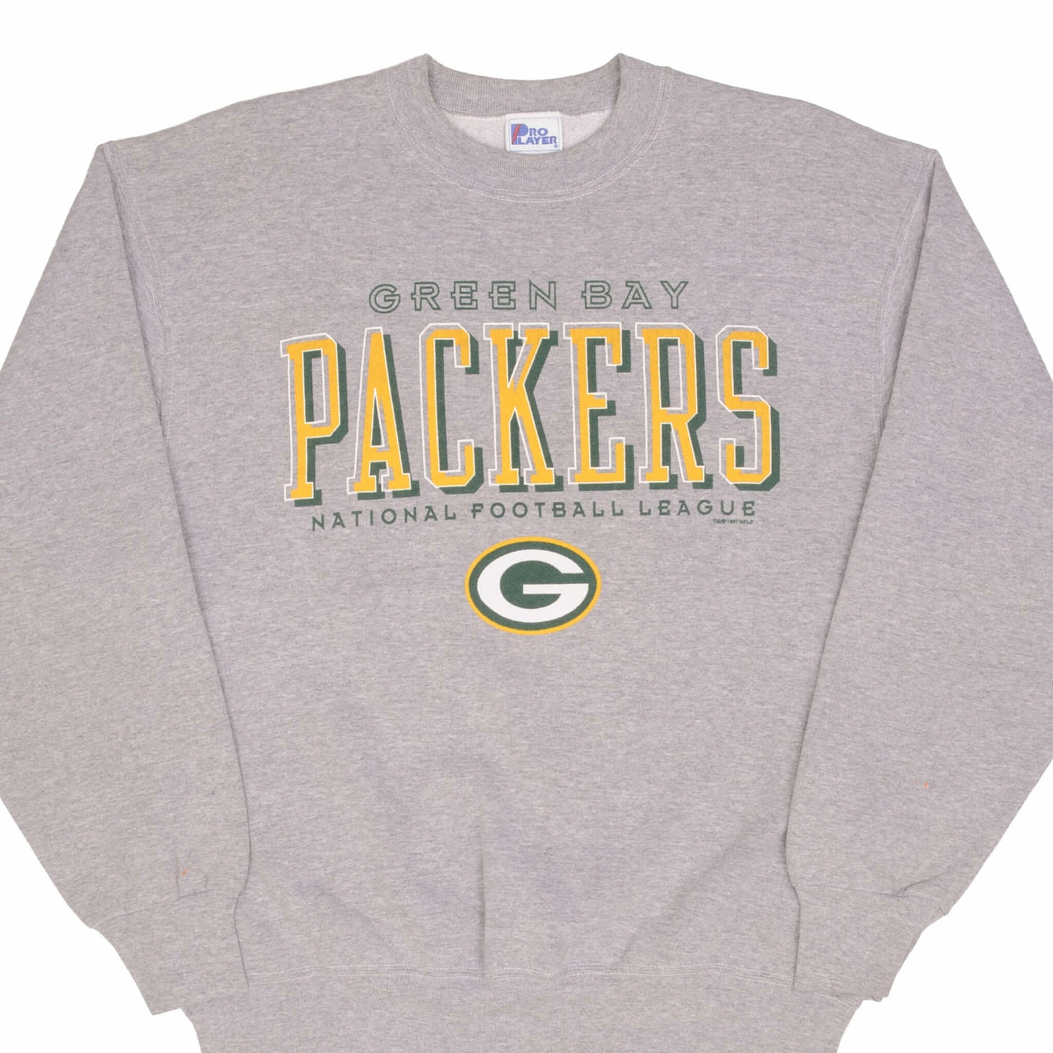 Floral Print Tall VINTAGE NFL GREEN BAY PACKERS 1997 GREY SWEATSHIRT SIZE LARGE MADE IN USA