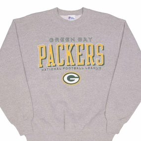 Floral Print Tall VINTAGE NFL GREEN BAY PACKERS 1997 GREY SWEATSHIRT SIZE LARGE MADE IN USA