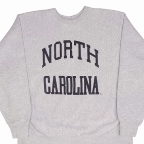 VINTAGE NORTH CAROLINA 1990S REVERSE WEAVE SWEATSHIRT SIZE XL MADE IN USA Street Essential Flannel