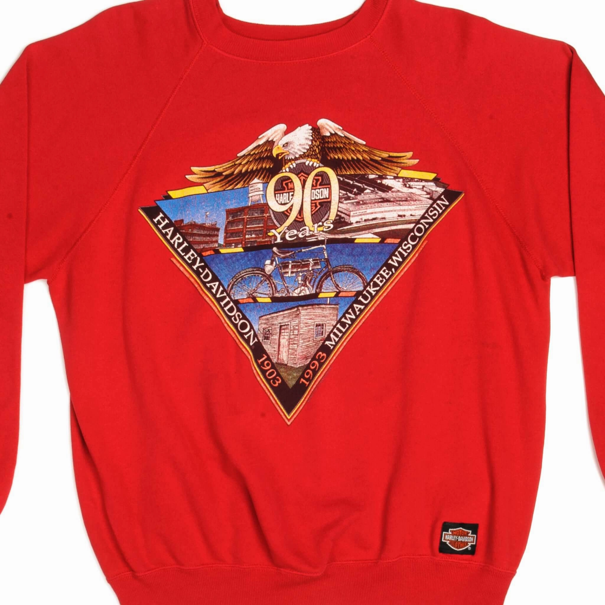 Comfy Street Style VINTAGE HARLEY DAVIDSON SWEATSHIRT 1993 SIZE XL MADE IN USA