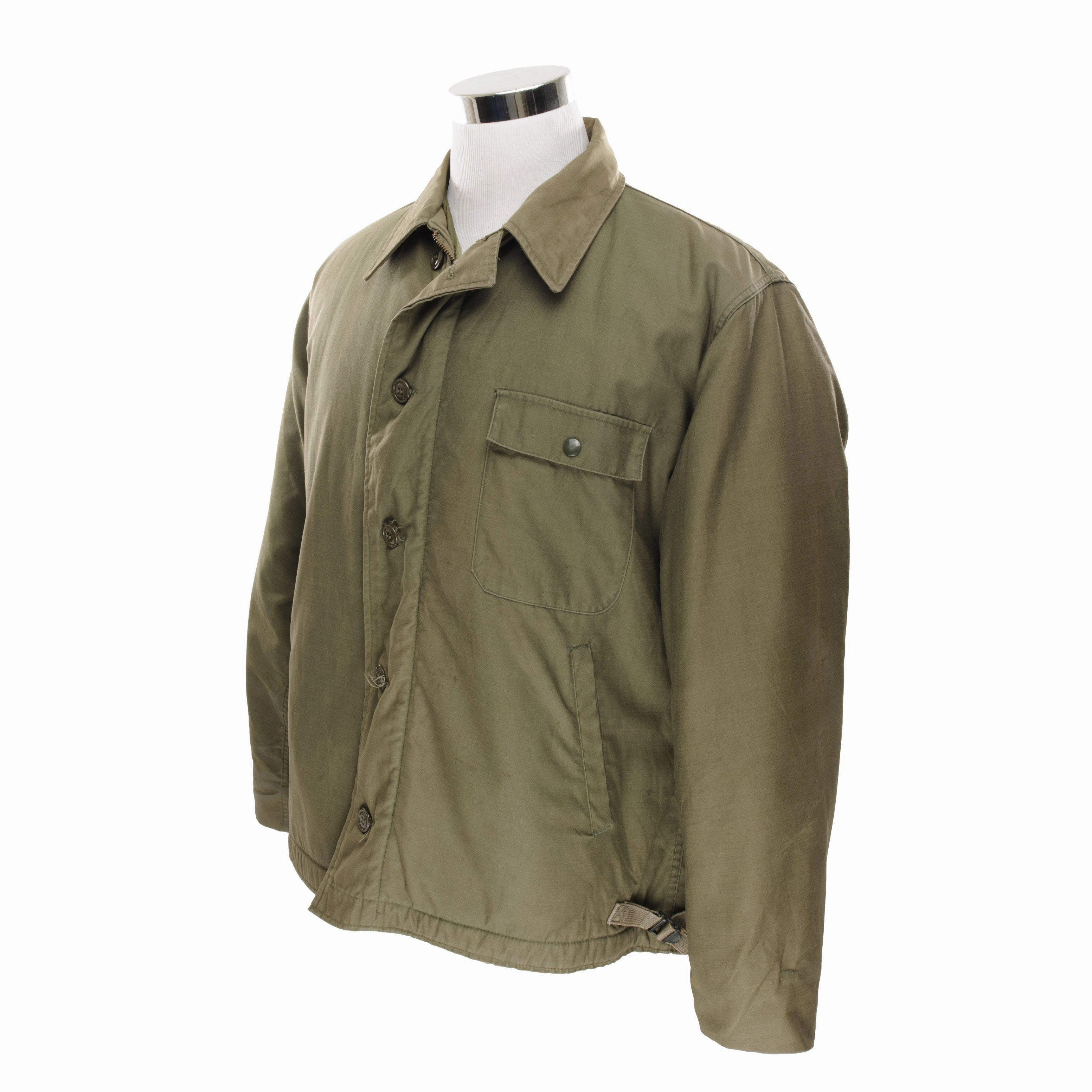 club Casual VINTAGE USN US NAVY A2 DECK JACKET COLD WEATHER 1985 SIZE LARGE