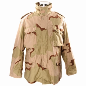 VINTAGE US ARMY M-1965 M65 FIELD JACKET DESERT CAMOUFLAGE PATTERN 1991 GULF WAR SIZE MEDIUM REGULAR Quick Zip