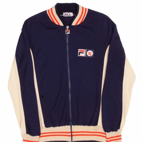 VINTAGE FILA SETTANTA MK1 X BJORN BORG LIGHT JACKET 70S 80S SIZE 42 LARGE MADE IN ITALY Zip Off Detailing