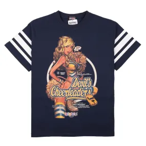 Comfort Waist Devil's Cheerleaders T-Shirt - Navy