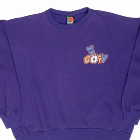 VINTAGE DISNEY GOOFY PURPLE SWEATSHIRT 1990S MEDIUM product sock comfort Streetwear Fashion