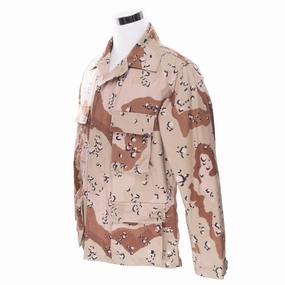 VINTAGE US ARMY DESERT CAMO CHOCOLATE CHIP COMBAT JACKET 1990 SMALL REGULAR NOS Unwind Chill Protection