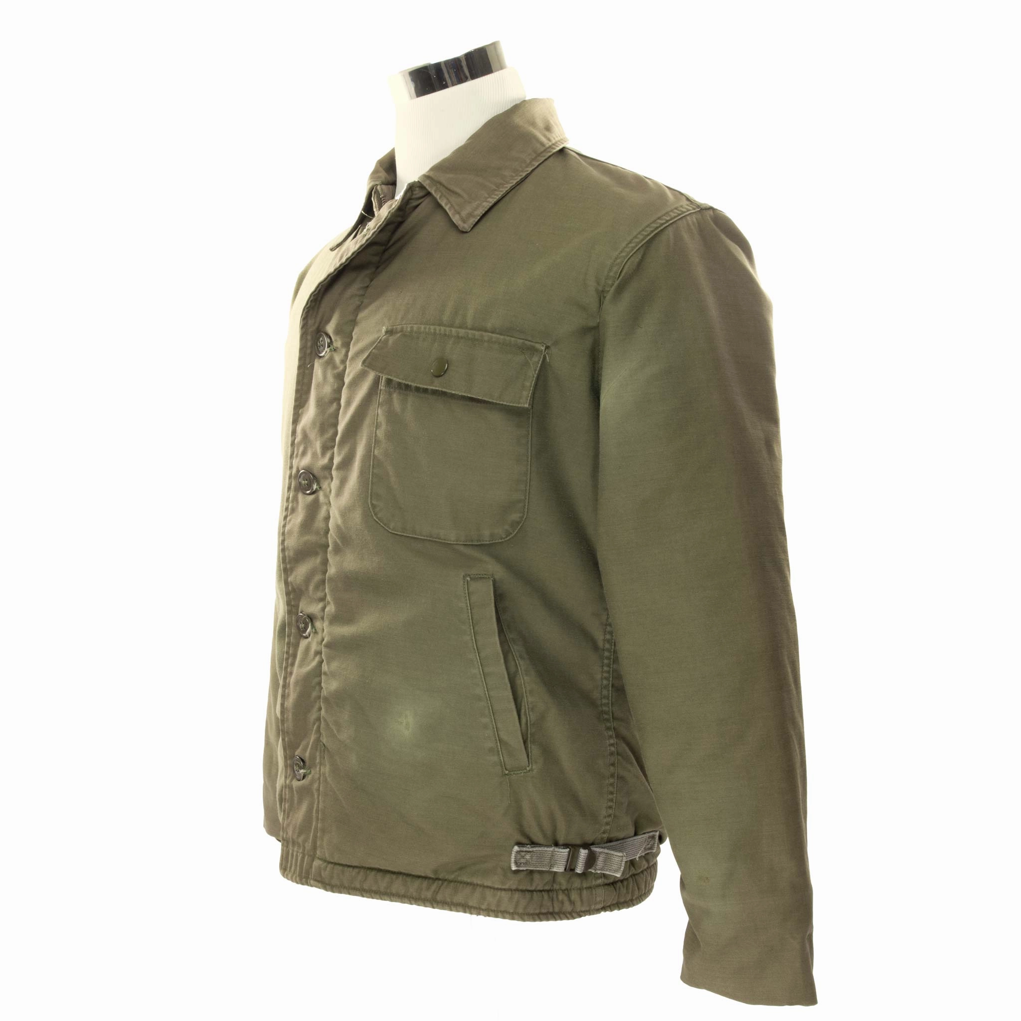 VINTAGE USN US NAVY A2 DECK JACKET COLD WEATHER 1980 SIZE MEDIUM Breathable Structure