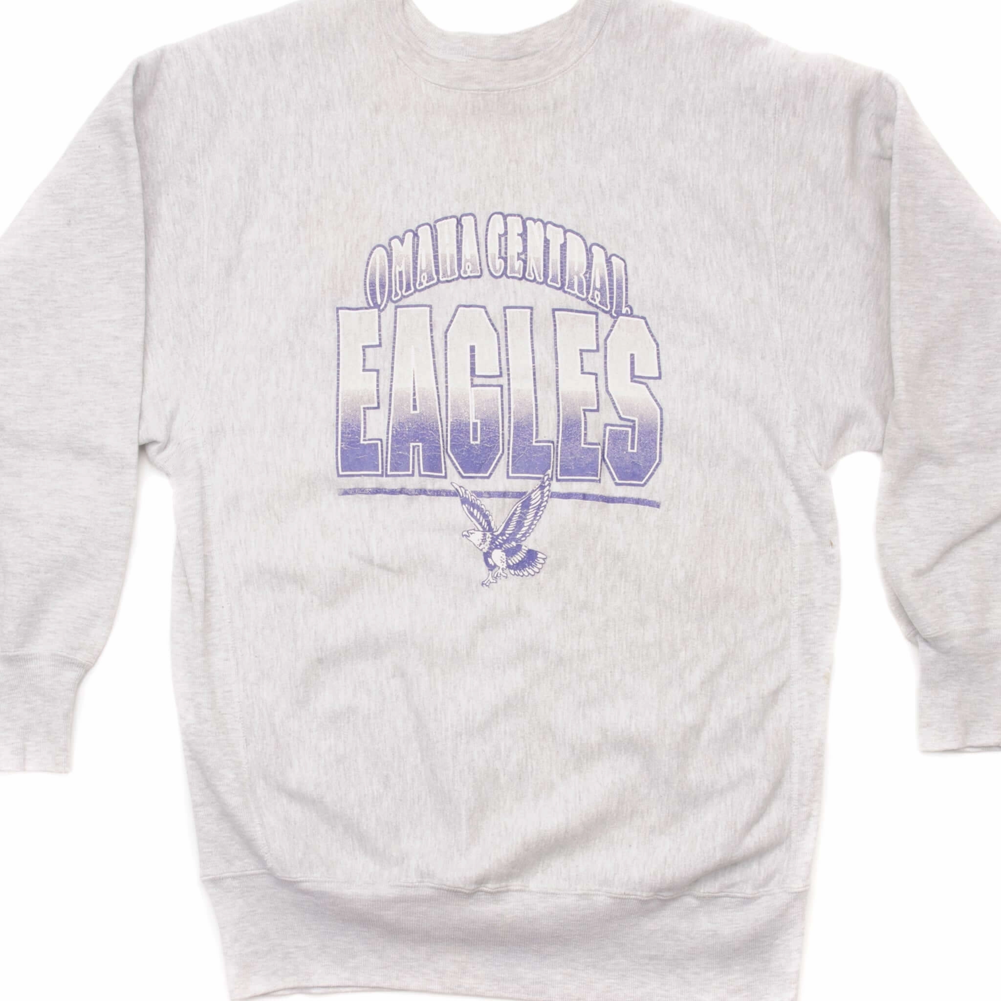 VINTAGE CHAMPION REVERSE WEAVE OMAHA CENTRAL EAGLES SWEATSHIRT 90S LARGE MADE US packable Unisex Comfort