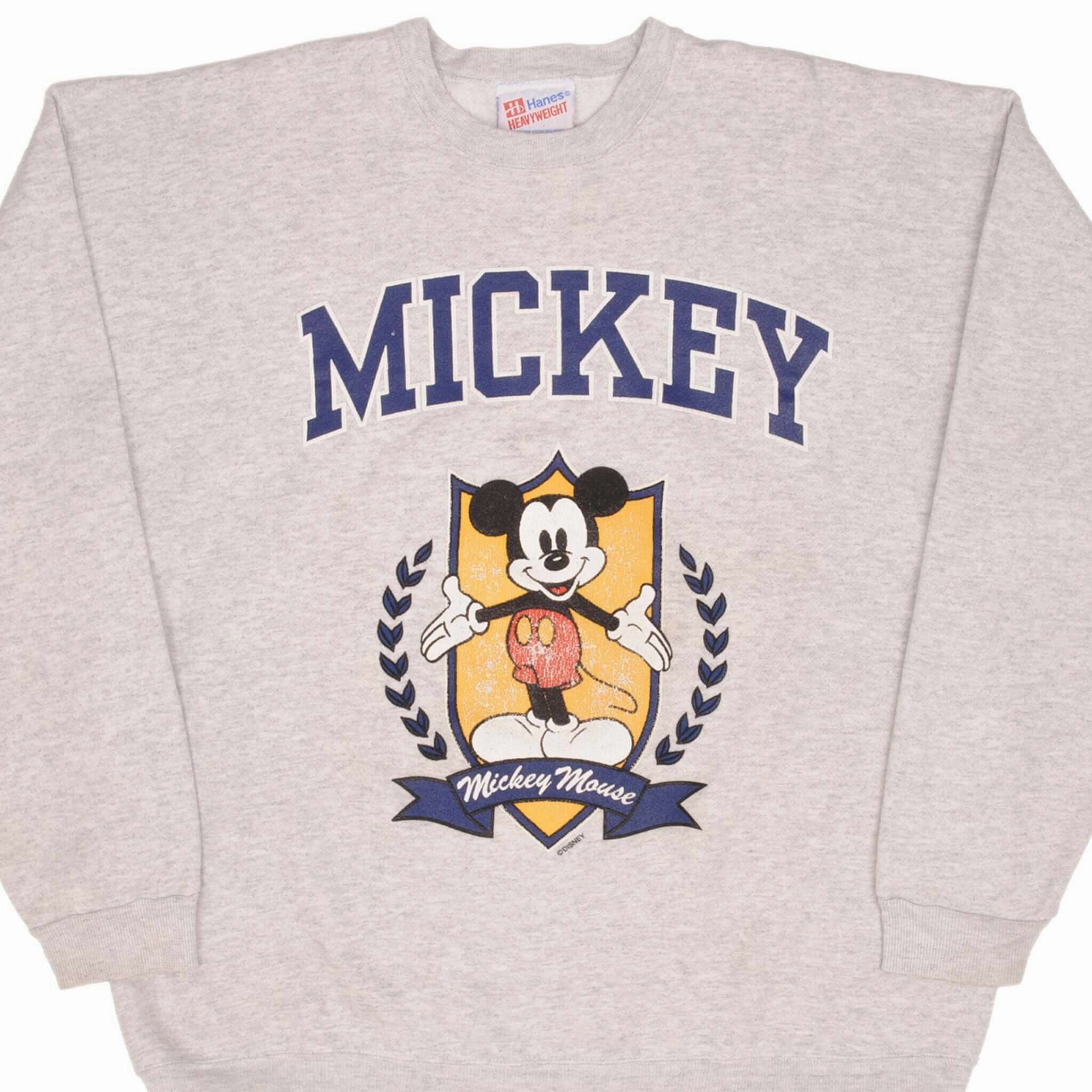 VINTAGE DISNEY MICKEY MOUSE 1990S GREY SWEATSHIRT SIZE XL MADE IN USA Comfy Mood