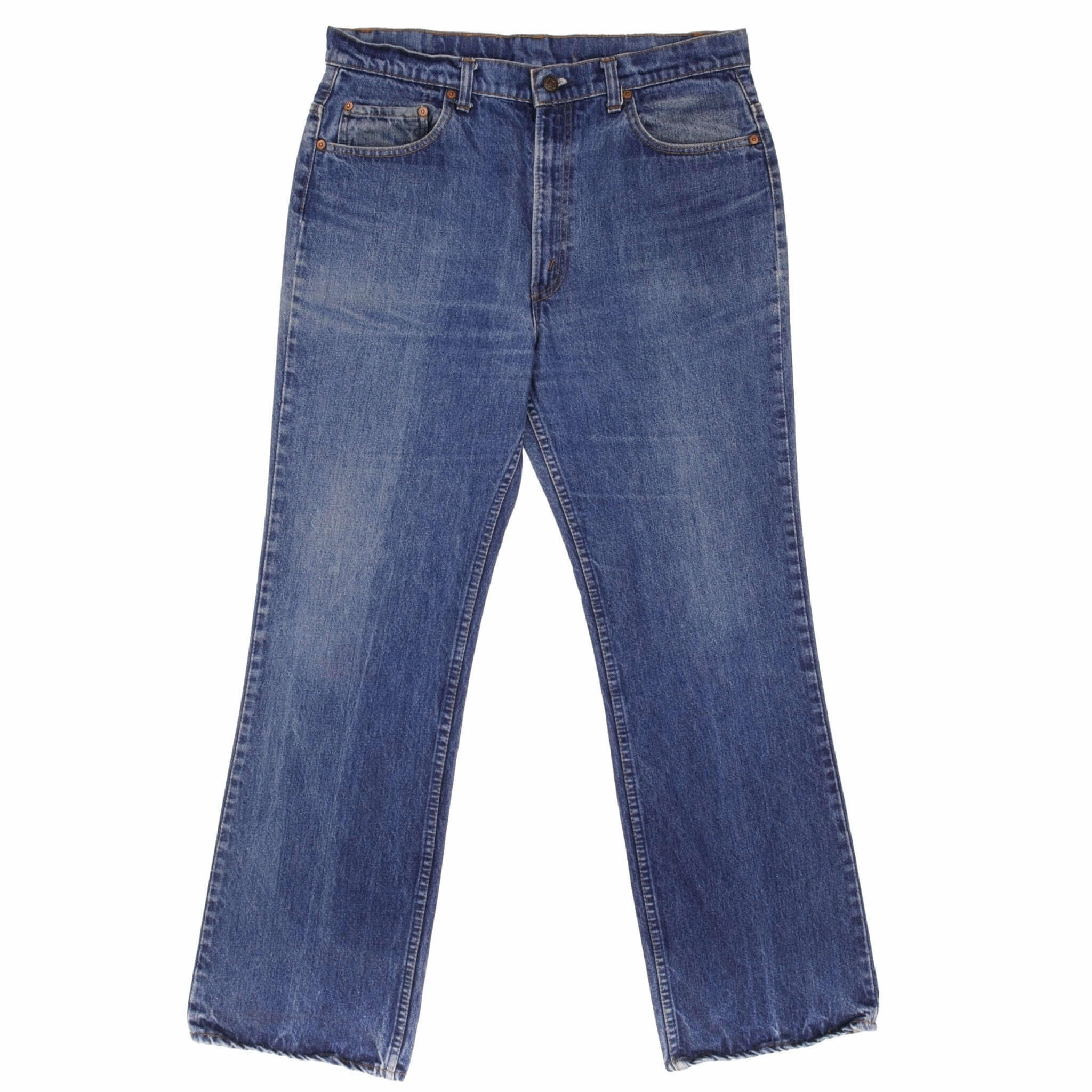 VINTAGE LEVIS 517 JEANS INDIGO 1980S SIZE W35 L31 MADE IN USA school outfit Barrel Leg Construction