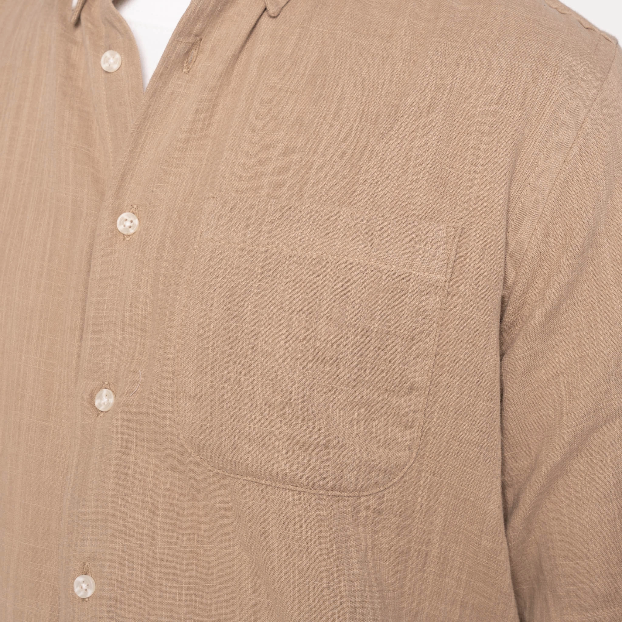 Easy Shirt - Double Weave Slub Gauze - Sand Comfy and Cozy