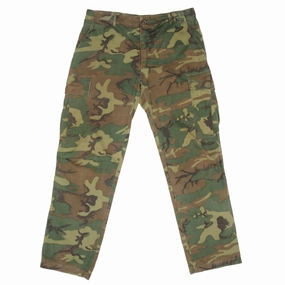VINTAGE US ARMY ERDL CAMO TROPICAL COMBAT TROUSERS PANTS 1969 VIETNAM WAR MEDIUM Active Design
