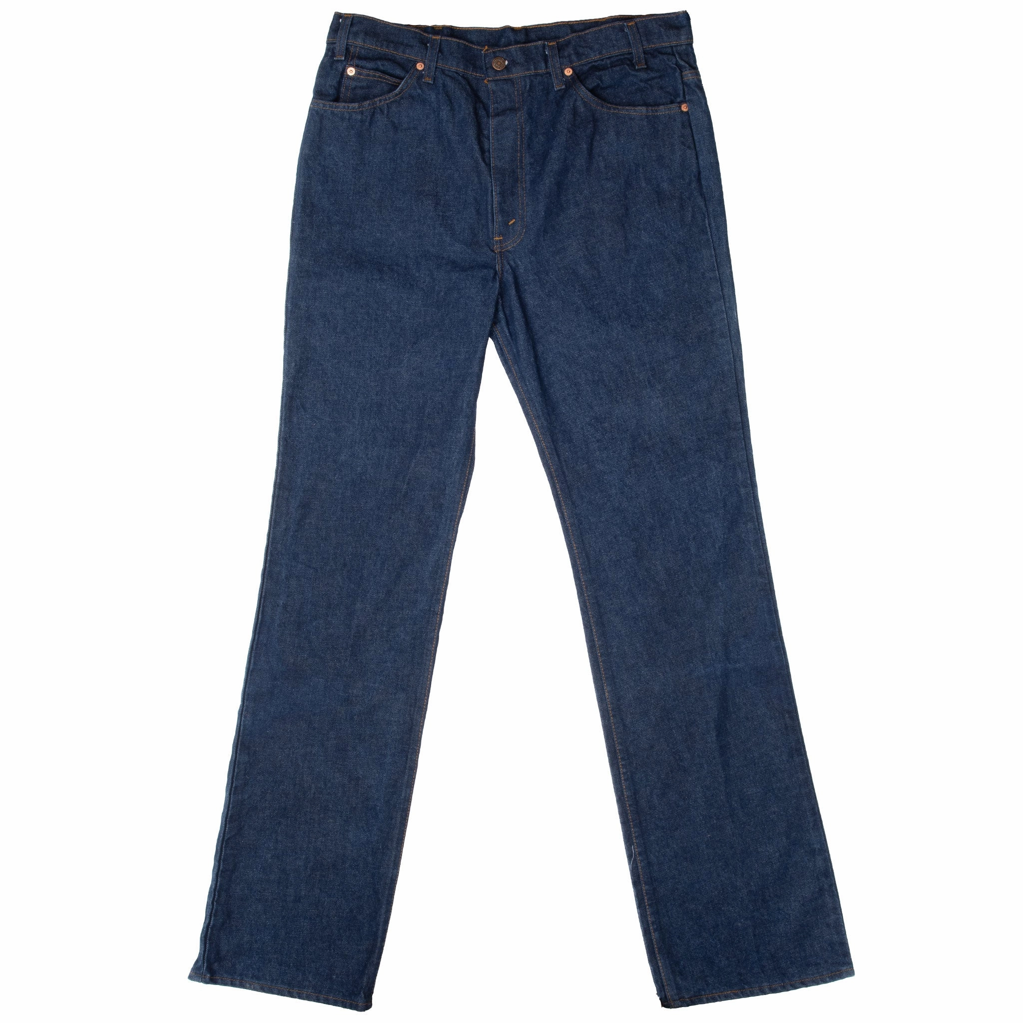 Recycled Cotton Blend VINTAGE LEVIS 517 ORANGE TAB DARK WASH INDIGO JEANS 1980S 38X36 MADE IN USA