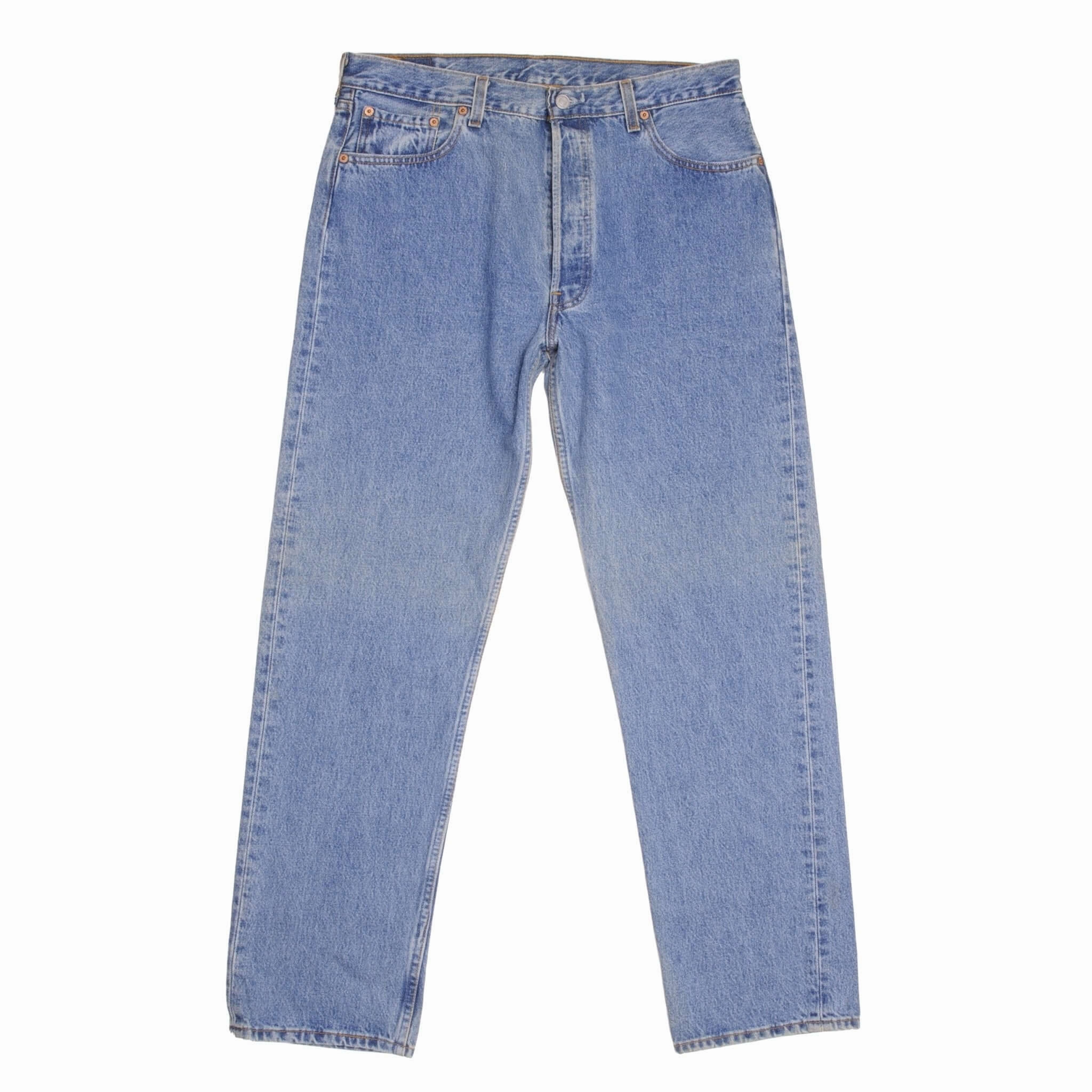 Clean Outfit VINTAGE DEADSTOCK PRESHRUNK LEVIS 501 JEANS INDIGO 1990S SIZE W36 L32 MADE IN USA