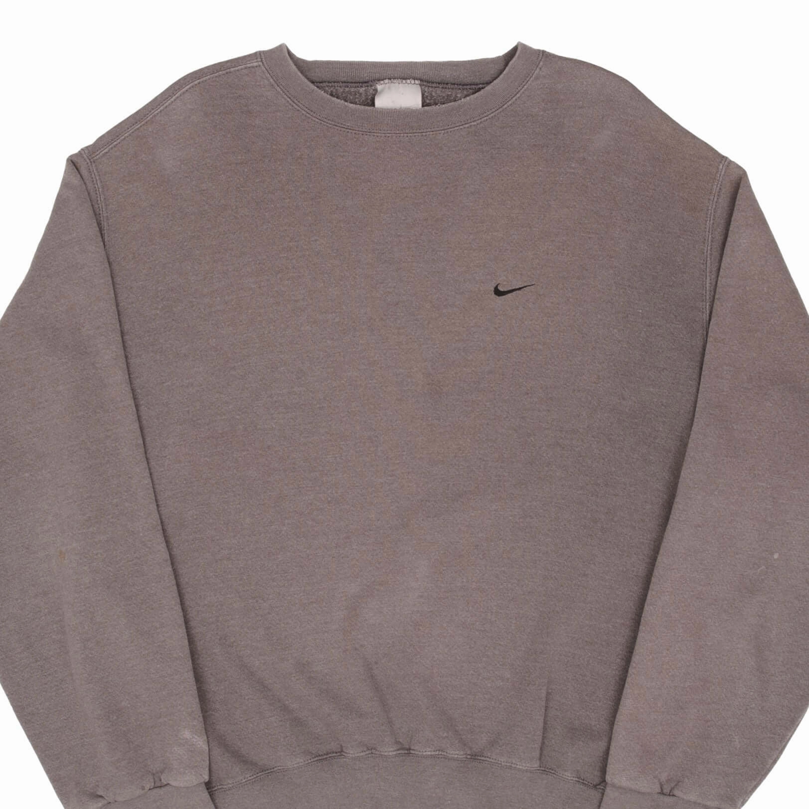 VINTAGE NIKE CLASSIC SWOOSH GRAY SWEATSHIRT 2000S SIZE LARGE Street-Ready Wear Durable Fabric