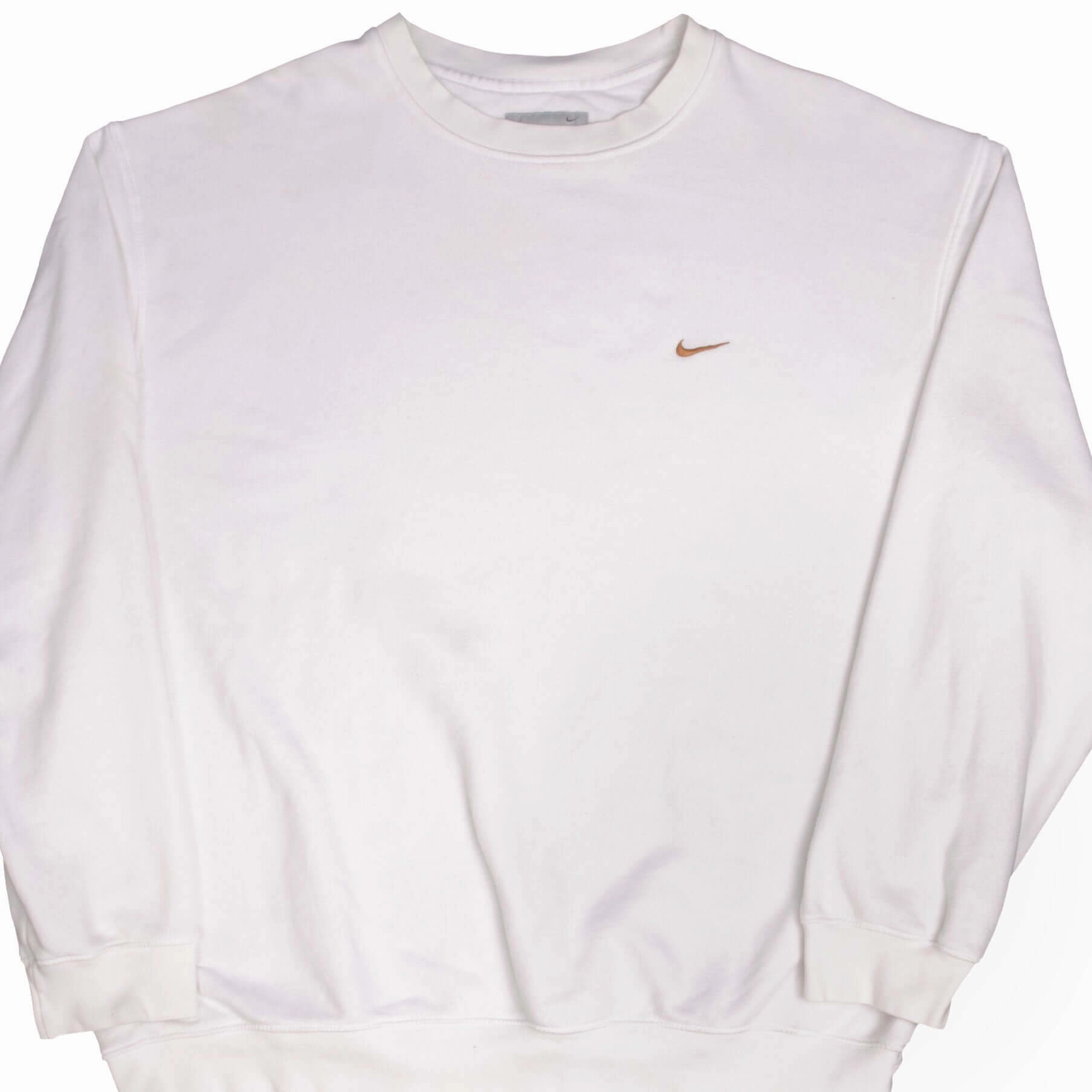 VINTAGE NIKE CLASSIC SWOOSH WHITE SWEATSHIRT 2000S SIZE 2XL product shiny accents appeal Seasonal Fashion