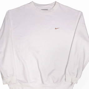 VINTAGE NIKE CLASSIC SWOOSH WHITE SWEATSHIRT 2000S SIZE 2XL product shiny accents appeal Seasonal Fashion