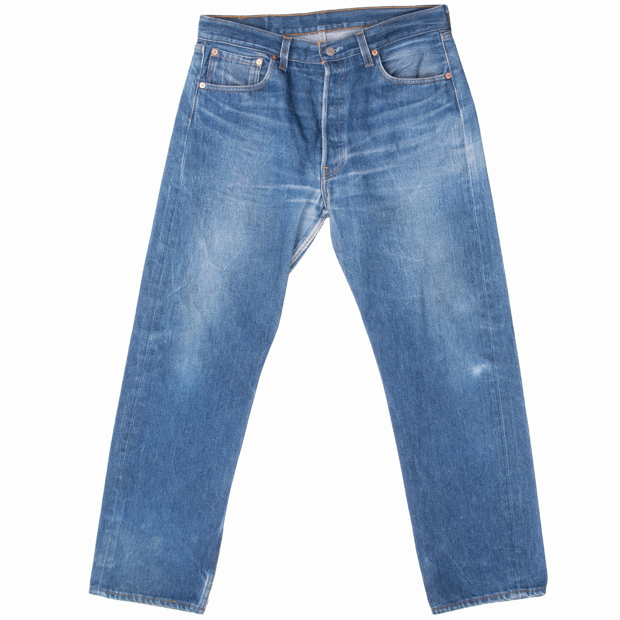 Cool Outfitters VINTAGE LEVIS 501 INDIGO BLUE JEANS 1990S SIZE 34X30 MADE IN USA