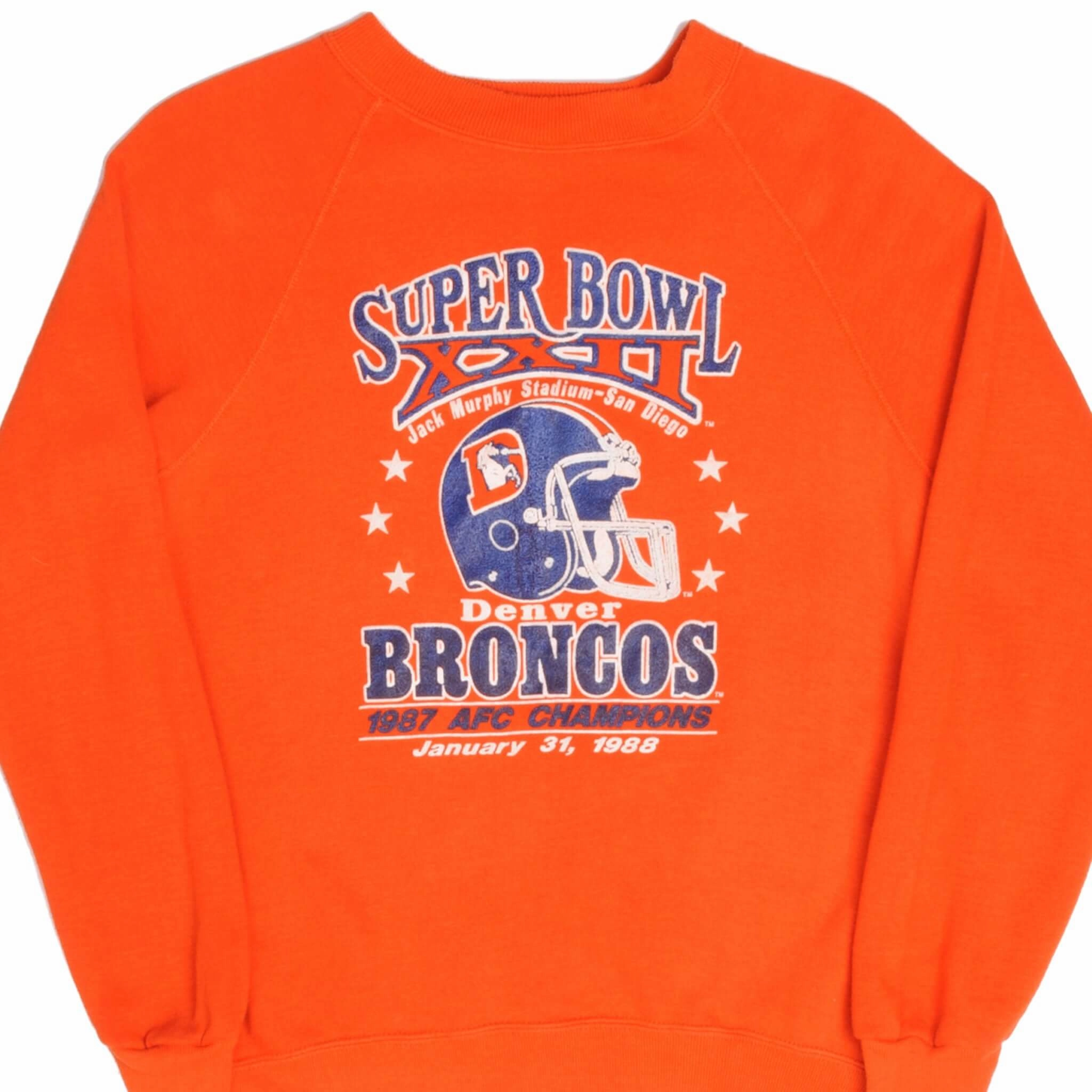 Chill Wearable Travel Friendly VINTAGE NFL DENVER BRONCOS 1988 SWEATSHIRT SIZE MEDIUM MADE USA