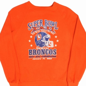 Chill Wearable Travel Friendly VINTAGE NFL DENVER BRONCOS 1988 SWEATSHIRT SIZE MEDIUM MADE USA