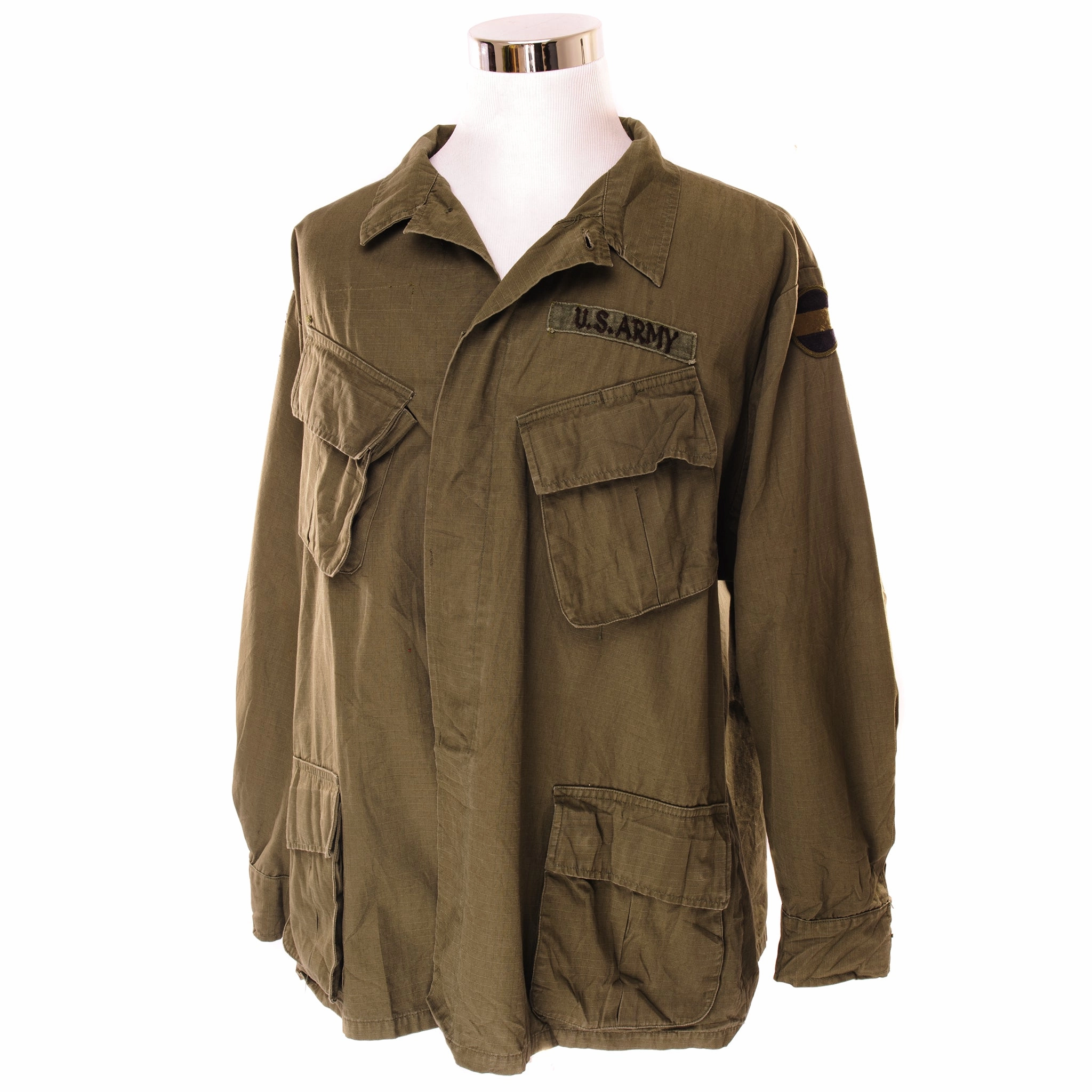 VINTAGE US ARMY TROPICAL COMBAT JACKET 5TH PATTERN 1969 VIETNAM WAR SIZE XL REGULAR PATCHED Romance