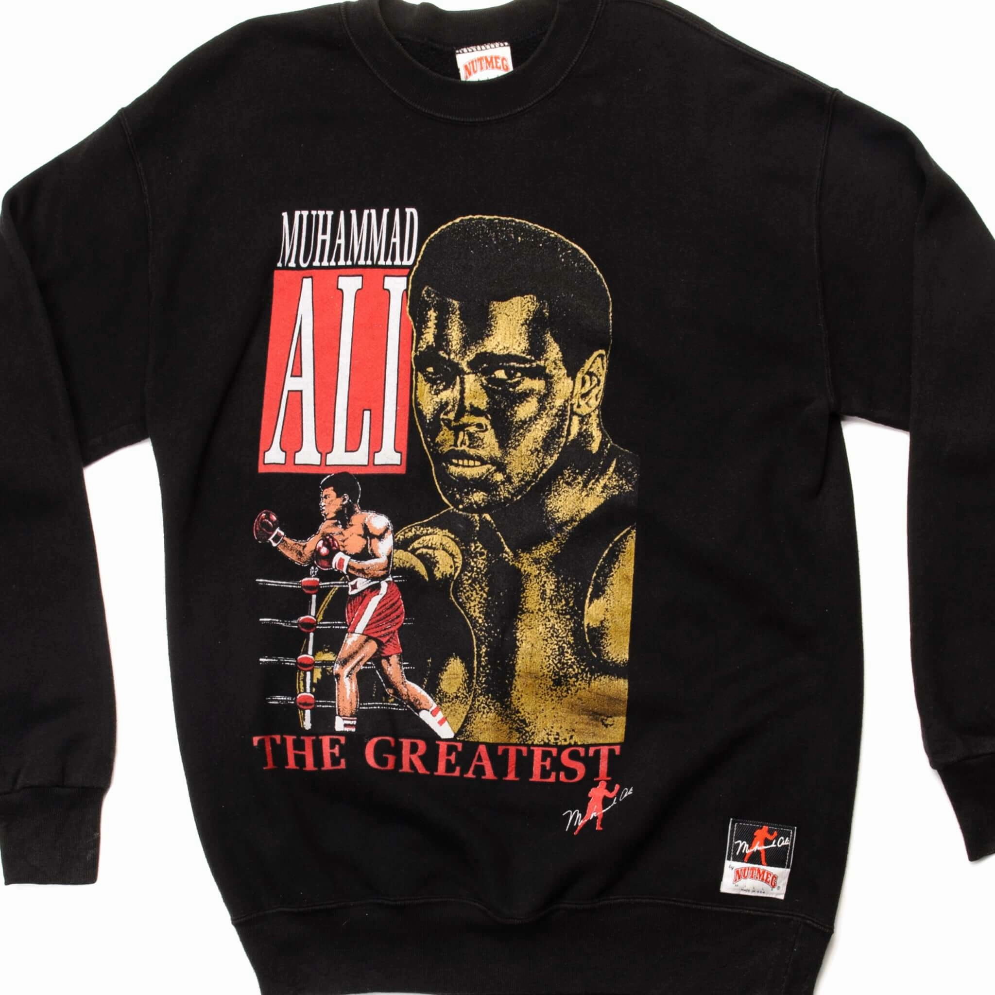 VINTAGE MUHAMMAD ALI THE GREATEST SWEATSHIRT SIZE LARGE MADE IN USA Product Innovation Concert Look
