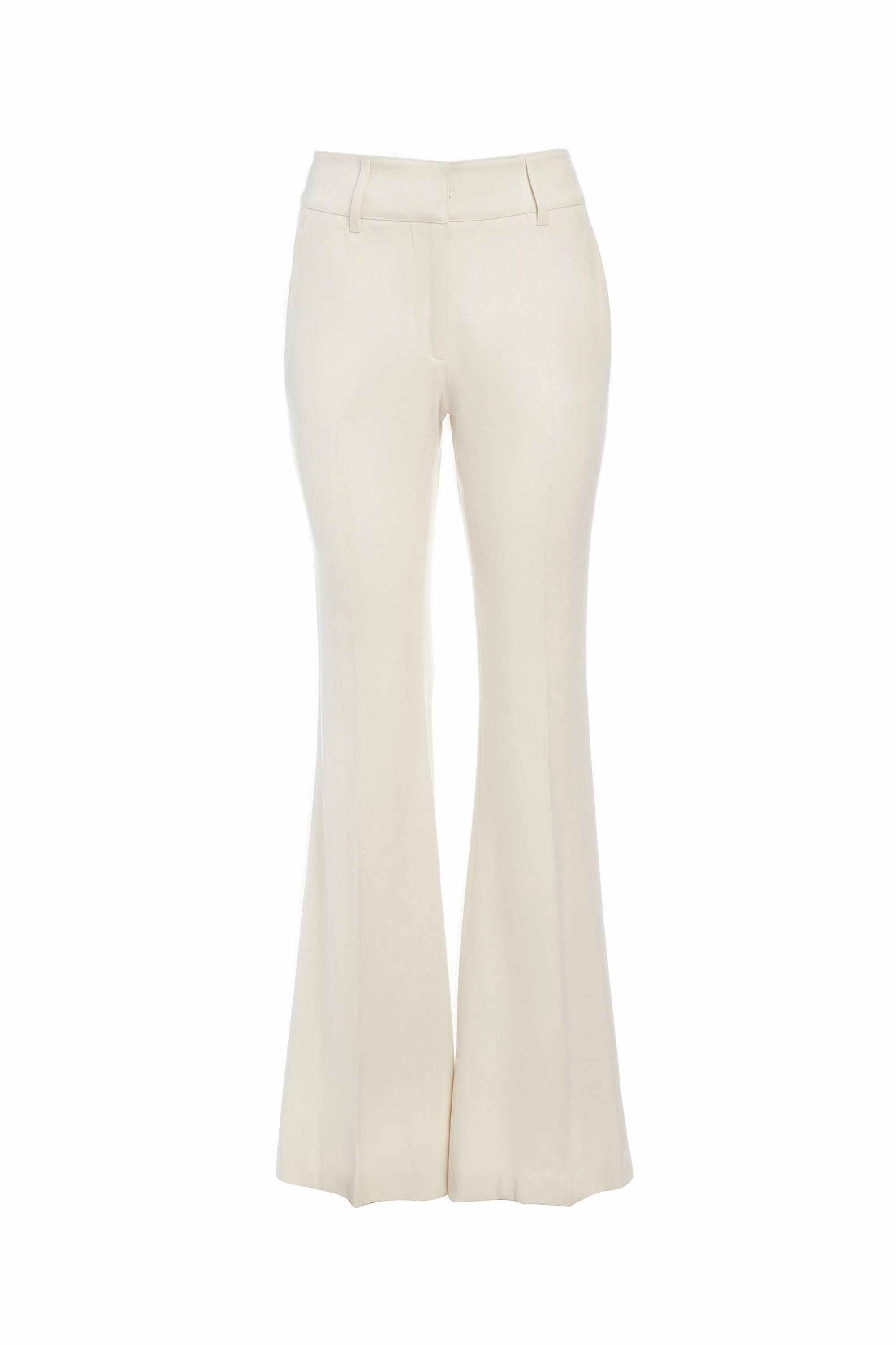 Rhein Pant in Ivory Hemp Cotton Flexible Ankle Cuffs