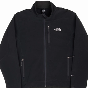 ConvertibleCollar Wrap VINTAGE THE NORTH FACE APEX WATERPROOF BLACK FLEECE JACKET LARGE