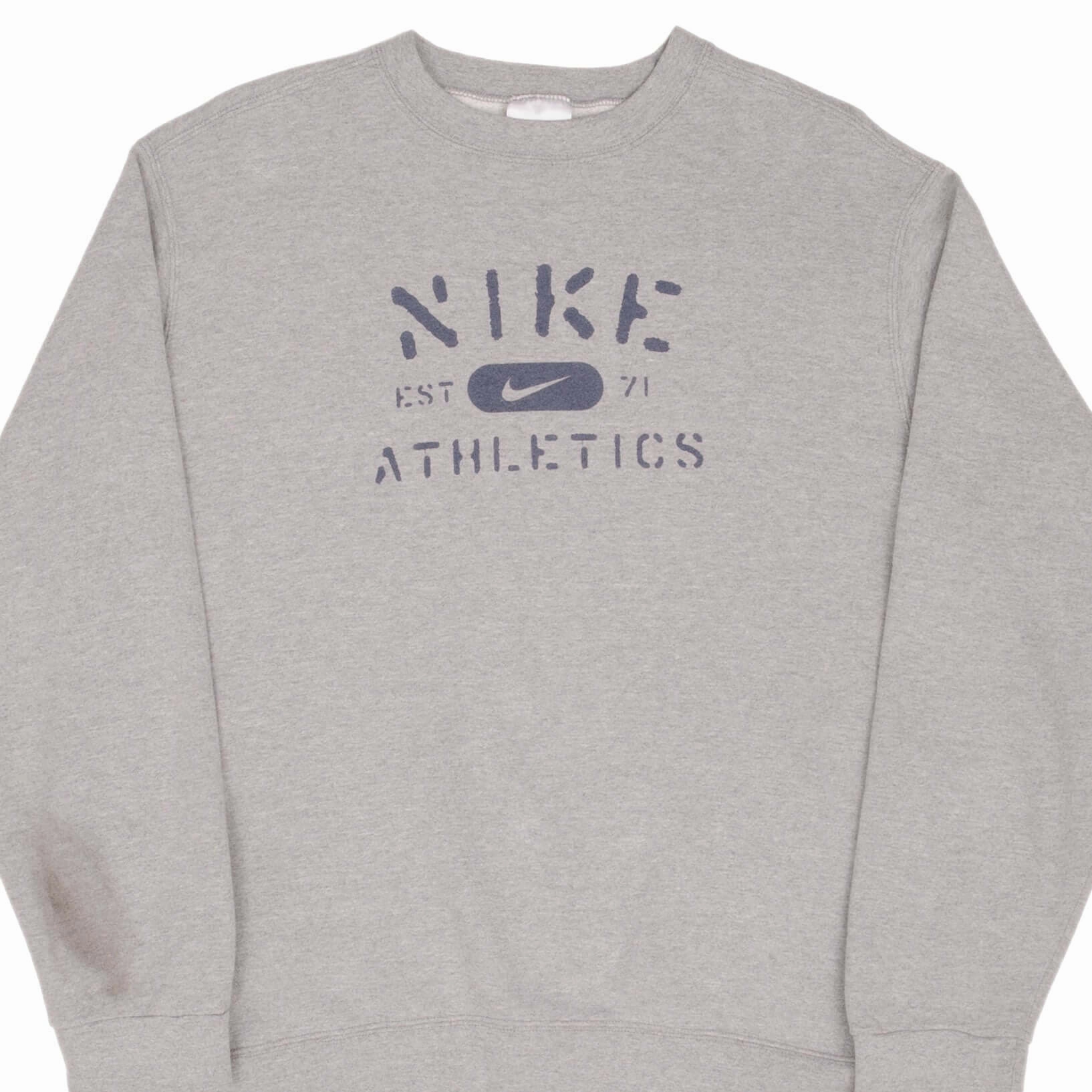 VINTAGE NIKE ATHLETIC EST. 71 GRAY SWEATSHIRT 1990S XL MADE IN USA Corduroy