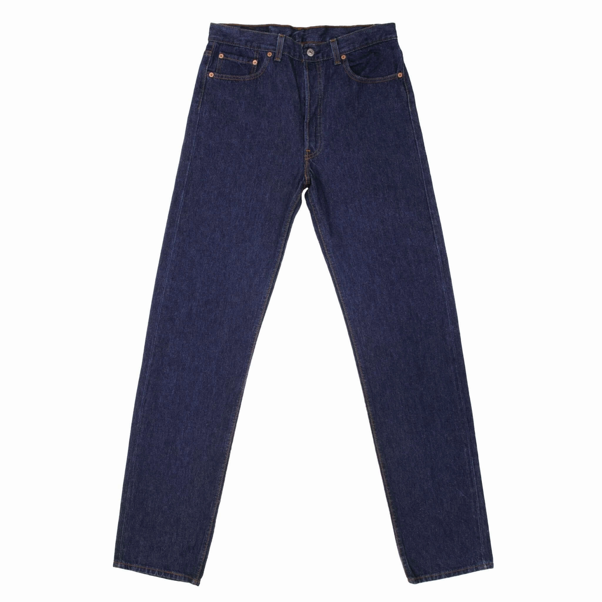 VINTAGE LEVIS 501 INDIGO DARK WASH JEANS 1990S SIZE 33X36 MADE IN USA Stretch Denim Technology