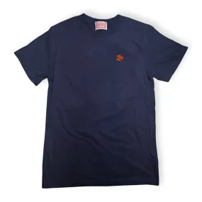 4.4oz TEXAS MADE Navy Crew Neck Embroidery Cozy Stretch Fit