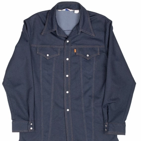 VINTAGE LEVIS ORANGE TAB TWO POCKETS PEARL BUTTON JACKET 1970S LARGE LONG USA Neutral Comfort