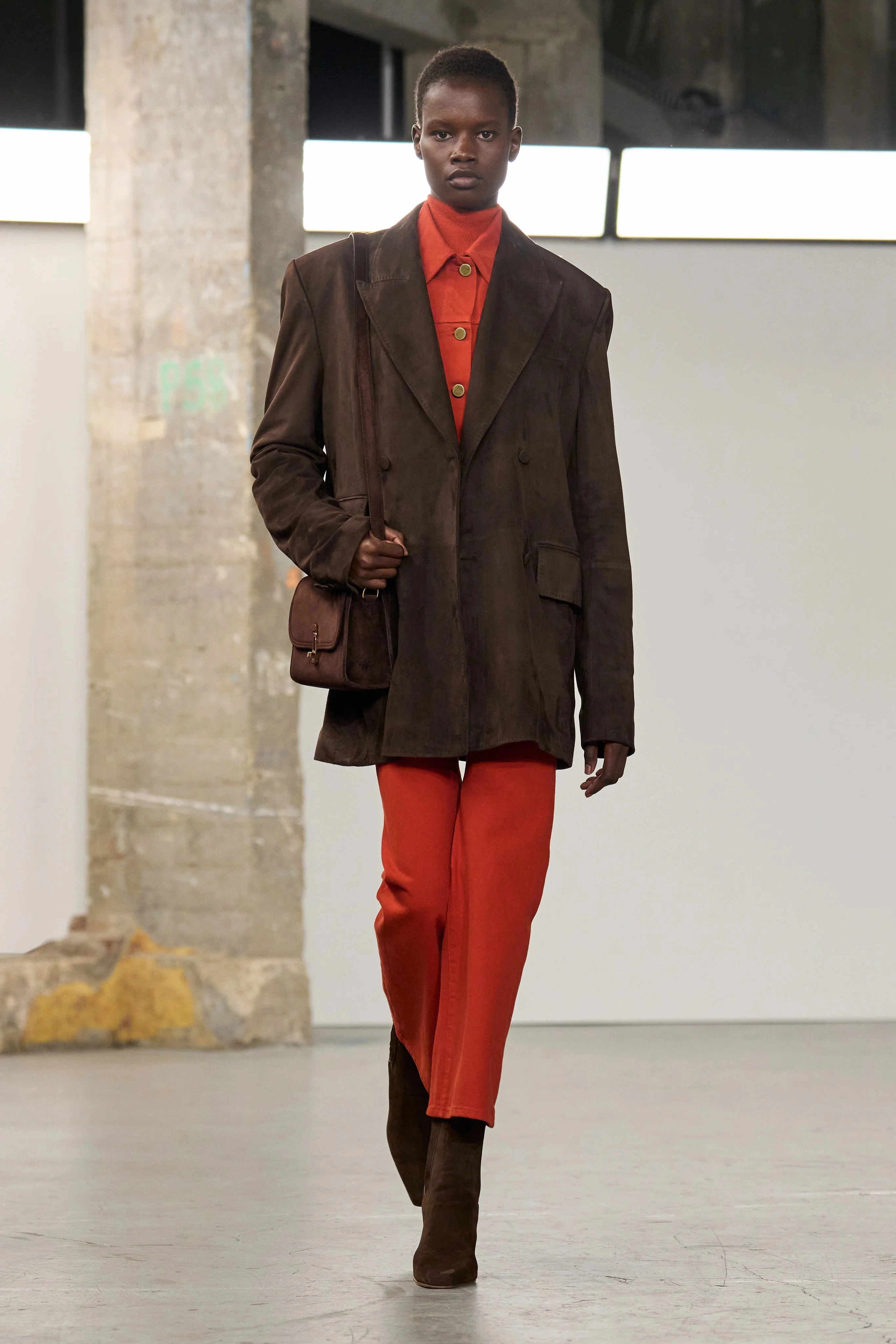 Sleek Design Everyday Ease Ezra Bootcut Cropped Jean in Antelope Orange Recycled Cotton Denim