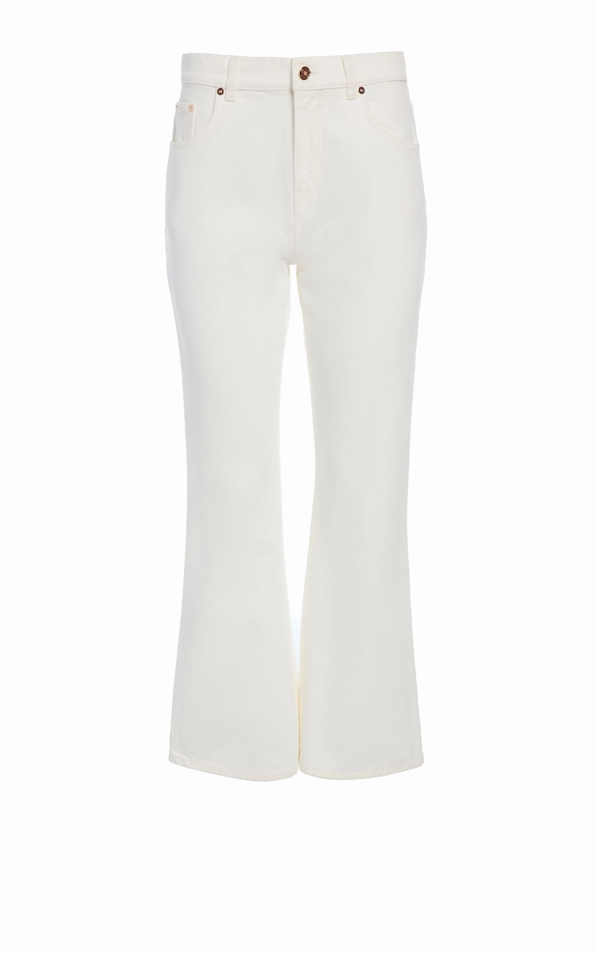 Adaptable Style Ezra Bootcut Cropped Jean in White Recycled Cotton Denim