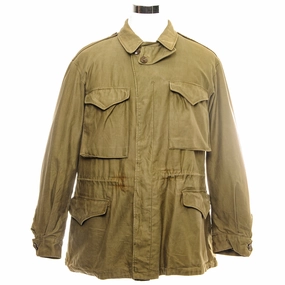 VINTAGE US ARMY FIELD JACKET M-1943 M43 370-E 1945 WW2 SIZE 42R Checked