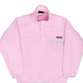Support VINTAGE PATAGONIA PINK SYNCHILLA SNAP T FLEECE PULLOVER JACKET 2000S XS MADE USA
