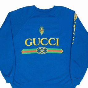 VINTAGE BOOTLEG GUCCI HANES SWEATSHIRT 1990S XL MADE IN USA product comparison